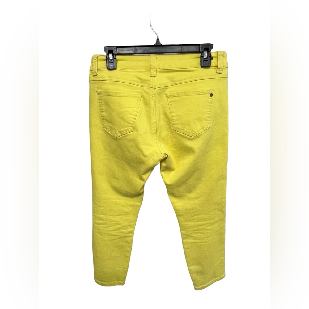 Cabi Bree Lemon Yellow Ankle Straight Leg Jeans - Size 4 - Picture 5 of 6